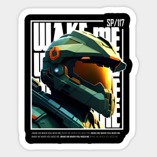 Halo game quotes - Master chief - Spartan 117 - BQ01-v5 Sticker